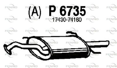  P6735 FENNO Глушитель выхлопных газов конечный