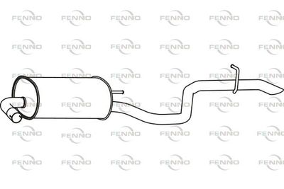  P31045 FENNO Глушитель выхлопных газов конечный