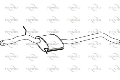  P1377 FENNO Средний глушитель выхлопных газов