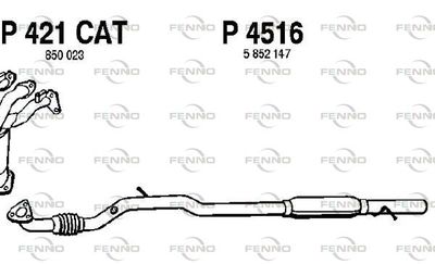  P4516 FENNO Средний глушитель выхлопных газов