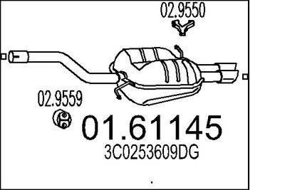  0161145 MTS Глушитель выхлопных газов конечный