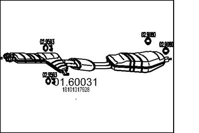  0160031 MTS Глушитель выхлопных газов конечный