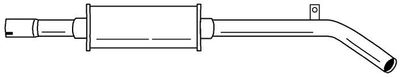  50462 SIGAM Средний глушитель выхлопных газов