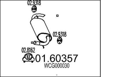  0160357 MTS Глушитель выхлопных газов конечный