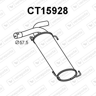  CT15928 VENEPORTE Глушитель выхлопных газов конечный