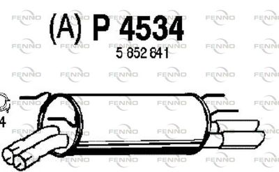  P4534 FENNO Глушитель выхлопных газов конечный