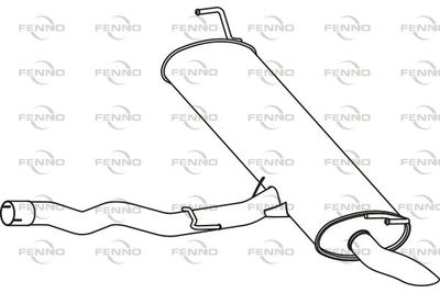  P41026 FENNO Глушитель выхлопных газов конечный