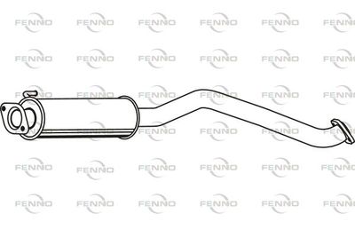  P6282 FENNO Средний глушитель выхлопных газов