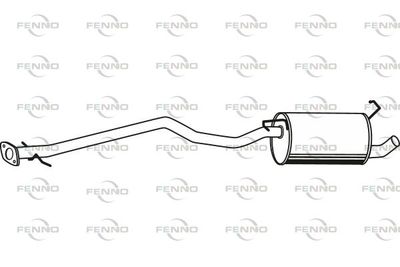  P2516 FENNO Средний глушитель выхлопных газов