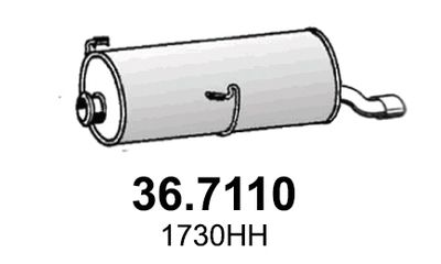  367110 ASSO Глушитель выхлопных газов конечный