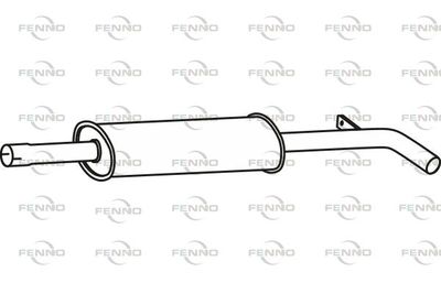  P5085 FENNO Средний глушитель выхлопных газов