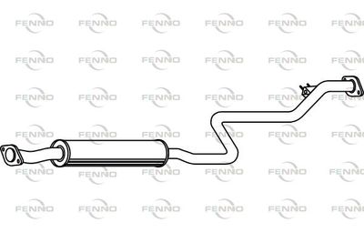  P3538 FENNO Средний глушитель выхлопных газов