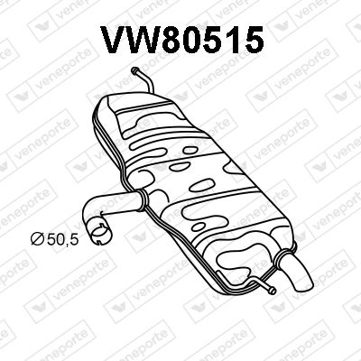  VW80515 VENEPORTE Глушитель выхлопных газов конечный