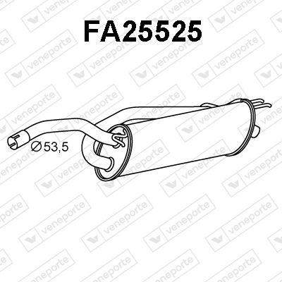  FA25525 VENEPORTE Глушитель выхлопных газов конечный