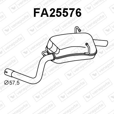  FA25576 VENEPORTE Глушитель выхлопных газов конечный