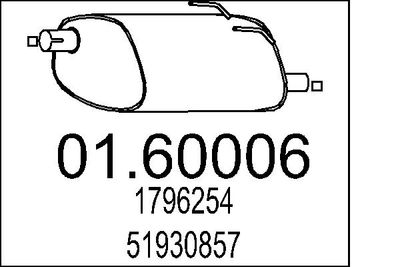  0160006 MTS Глушитель выхлопных газов конечный
