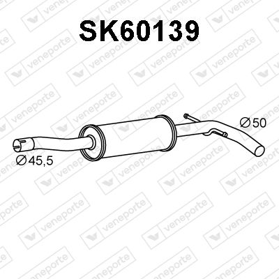  SK60139 VENEPORTE Предглушитель выхлопных газов