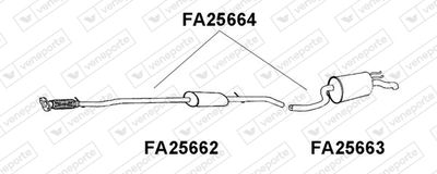  FA25664 VENEPORTE Глушитель выхлопных газов конечный