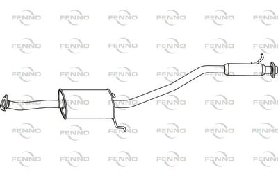  P27009 FENNO Средний глушитель выхлопных газов