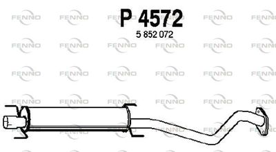  P4572 FENNO Средний глушитель выхлопных газов