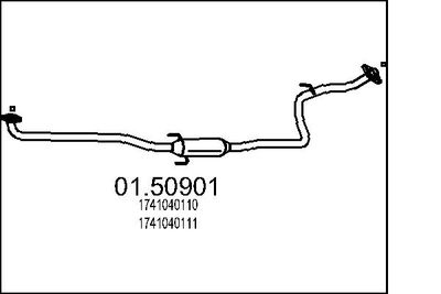  0150901 MTS Средний глушитель выхлопных газов