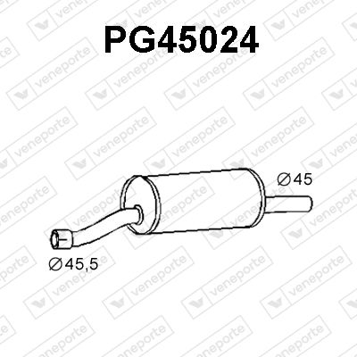  PG45024 VENEPORTE Предглушитель выхлопных газов