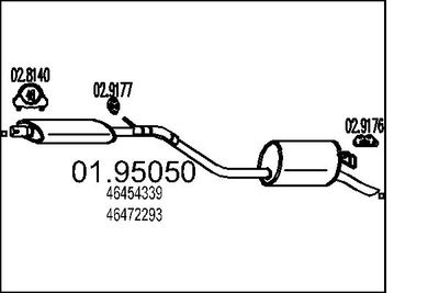  0195050 MTS Глушитель выхлопных газов конечный