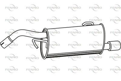  P38021 FENNO Глушитель выхлопных газов конечный