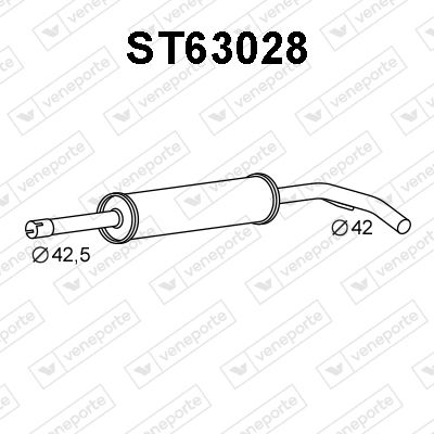  ST63028 VENEPORTE Средний глушитель выхлопных газов