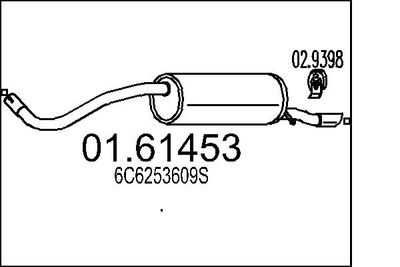  0161453 MTS Глушитель выхлопных газов конечный