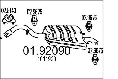  0192090 MTS Глушитель выхлопных газов конечный