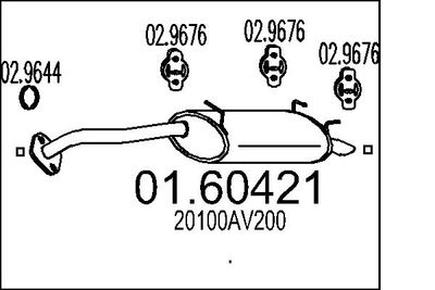  0160421 MTS Глушитель выхлопных газов конечный