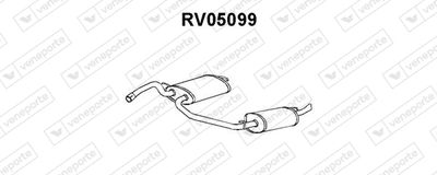  RV05099 VENEPORTE Глушитель выхлопных газов конечный