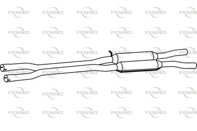  P11051 FENNO Средний глушитель выхлопных газов