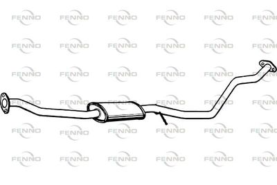  P3135 FENNO Средний глушитель выхлопных газов