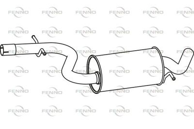  P7146 FENNO Средний глушитель выхлопных газов