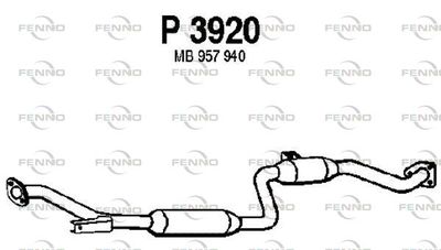  P3920 FENNO Средний глушитель выхлопных газов