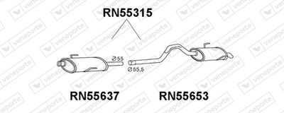  RN55315 VENEPORTE Глушитель выхлопных газов конечный