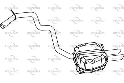  P57070 FENNO Глушитель выхлопных газов конечный