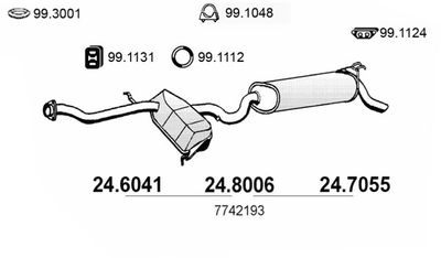  248006 ASSO Средний  конечный глушитель ОГ