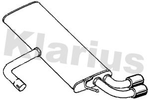  211284 KLARIUS Глушитель выхлопных газов конечный