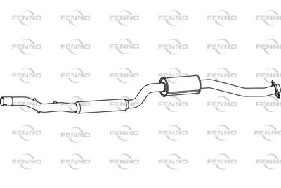  P38007 FENNO Средний глушитель выхлопных газов