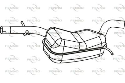 P72032 FENNO Средний глушитель выхлопных газов