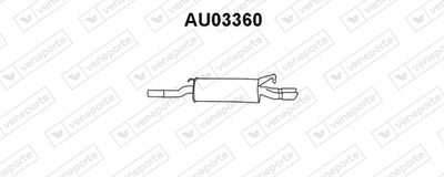  AU03360 VENEPORTE Глушитель выхлопных газов конечный