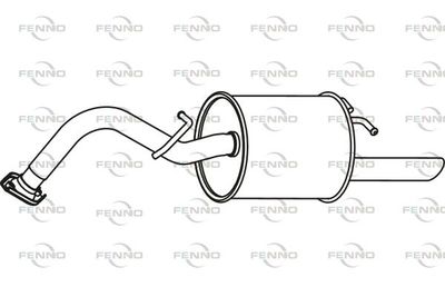  P66036 FENNO Глушитель выхлопных газов конечный