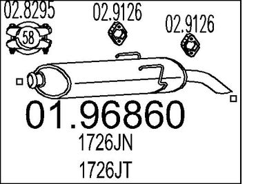  0196860 MTS Глушитель выхлопных газов конечный