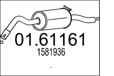 0161161 MTS Глушитель выхлопных газов конечный