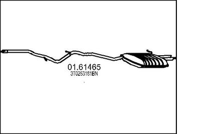  0161465 MTS Глушитель выхлопных газов конечный