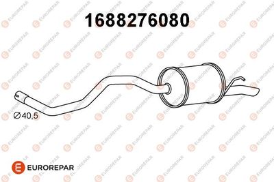  1688276080 EUROREPAR Глушитель выхлопных газов конечный