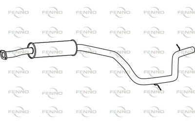  P23049 FENNO Средний глушитель выхлопных газов